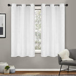 Venetian Damask Jacquard Grommet Traditional Curtain Panel Set