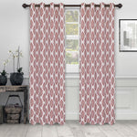 Venetian Damask Jacquard Grommet Traditional Curtain Panel Set