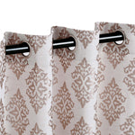 Venetian Damask Jacquard Grommet Traditional Curtain Panel Set