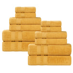 Superior Venice Zero Twist Cotton Medium Weight 12 Piece Towel Set