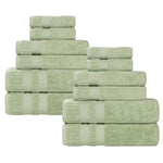 Superior Venice Zero Twist Cotton Medium Weight 12 Piece Towel Set