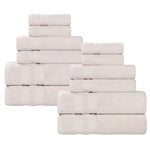 Superior Venice Zero Twist Cotton Medium Weight 12 Piece Towel Set