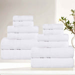 Superior Venice Zero Twist Cotton Medium Weight 12 Piece Towel Set