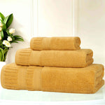 Superior Venice Zero Twist Cotton Medium Weight 3 Piece Towel Set