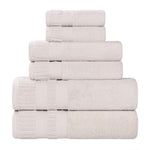 Superior Venice Zero Twist Cotton Medium Weight 6 Piece Towel Set