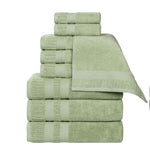 Superior Venice Zero Twist Cotton Medium Weight 9 Piece Towel Set