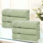 Zero Twist Cotton Hand Towels 6 Piece Venice Collection