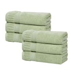 Zero Twist Cotton Hand Towels 6 Piece Venice Collection