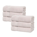 Zero Twist Cotton Hand Towels 6 Piece Venice Collection