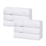 Zero Twist Cotton Hand Towels 6 Piece Venice Collection