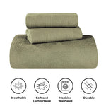 Superior Victory Cotton Matelasse Medallion Airy Bedspread Set