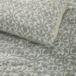 Superior Vineyard Cotton Blend Matelasse Weave Floral Scroll Coverlet