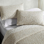 Superior Vineyard Cotton Blend Matelasse Weave Floral Scroll Coverlet