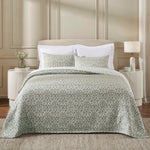 Superior Vineyard Cotton Blend Matelasse Weave Floral Scroll Coverlet