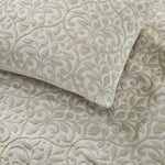 Superior Vineyard Cotton Blend Matelasse Weave Floral Scroll Coverlet