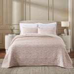 Superior Vineyard Cotton Blend Matelasse Weave Floral Scroll Coverlet