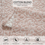Superior Vineyard Cotton Blend Matelasse Weave Floral Scroll Coverlet