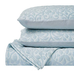 Superior Vineyard Cotton Blend Matelasse Weave Floral Scroll Coverlet