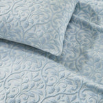Superior Vineyard Cotton Blend Matelasse Weave Floral Scroll Coverlet