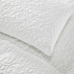 Superior Vineyard Cotton Blend Matelasse Weave Floral Scroll Coverlet