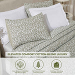 Superior Vineyard Cotton Blend Matelasse Weave Floral Scroll Coverlet