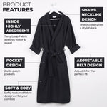 Superior Waffle Weave Cotton Bathrobe Oversized Unisex Adult Bath Robe