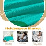 100% Cotton Waffle Blanket – Cooling Waffle Weave, Lightweight & Breathable Gumdrop