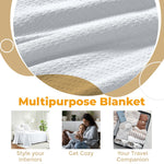 100% Cotton Waffle Blanket – Cooling Waffle Weave, Lightweight & Breathable Gumdrop