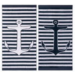 Yacht Club Oversized 100% Cotton Beach Towel Set of 2 Piece