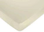 ANIPPE ORGANIC 600TC 100% EGYPTIAN COTTON CRIB FITTED SHEET in ivory color, showing deep pocket design.