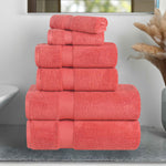 Superior Quick-Drying Zero-Twist Cotton Assorted 6-Piece Towel Set