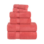 Superior Quick-Drying Zero-Twist Cotton Assorted 6-Piece Towel Set