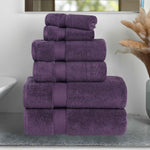Superior Quick-Drying Zero-Twist Cotton Assorted 6-Piece Towel Set
