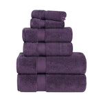 Superior Quick-Drying Zero-Twist Cotton Assorted 6-Piece Towel Set