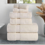 Superior Quick-Drying Zero-Twist Cotton Assorted 6-Piece Towel Set
