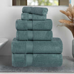 Superior Quick-Drying Zero-Twist Cotton Assorted 6-Piece Towel Set
