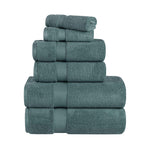 Superior Quick-Drying Zero-Twist Cotton Assorted 6-Piece Towel Set