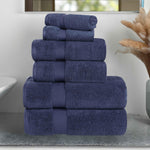 Superior Quick-Drying Zero-Twist Cotton Assorted 6-Piece Towel Set