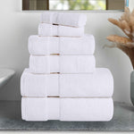 Superior Quick-Drying Zero-Twist Cotton Assorted 6-Piece Towel Set