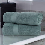 Superior Zero-Twist Smart-Dry Combed Cotton 2-Piece Bath Sheet Set