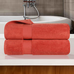 Zero Twist Cotton Ultra-Soft Absorbent Bath Towel Set of 2