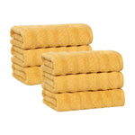 Superior Zuma Zero Twist Cotton Medium Weight Hand Towels, Set of 6