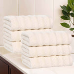 Superior Zuma Zero Twist Cotton Medium Weight Hand Towels, Set of 6
