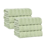 Superior Zuma Zero Twist Cotton Medium Weight Hand Towels, Set of 6