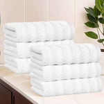 Superior Zuma Zero Twist Cotton Medium Weight Hand Towels, Set of 6