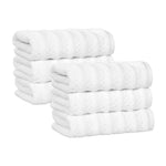 Superior Zuma Zero Twist Cotton Medium Weight Hand Towels, Set of 6