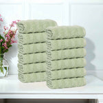 Zero Twist Cotton Face Towel Set 12-Piece - Zuma