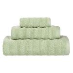 Superior Zuma Zero Twist Cotton Waffle Stripes 3 Piece Towel Set