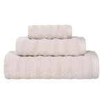Superior Zuma Zero Twist Cotton Waffle Stripes 3 Piece Towel Set