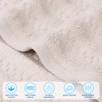 Superior Zuma Zero Twist Cotton Waffle Stripes 3 Piece Towel Set